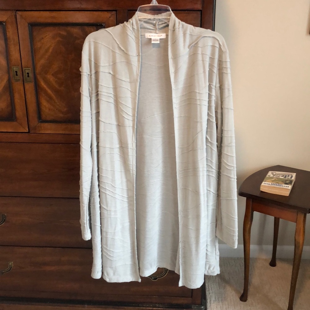 Light Green Long Cotton Sweater Size Large